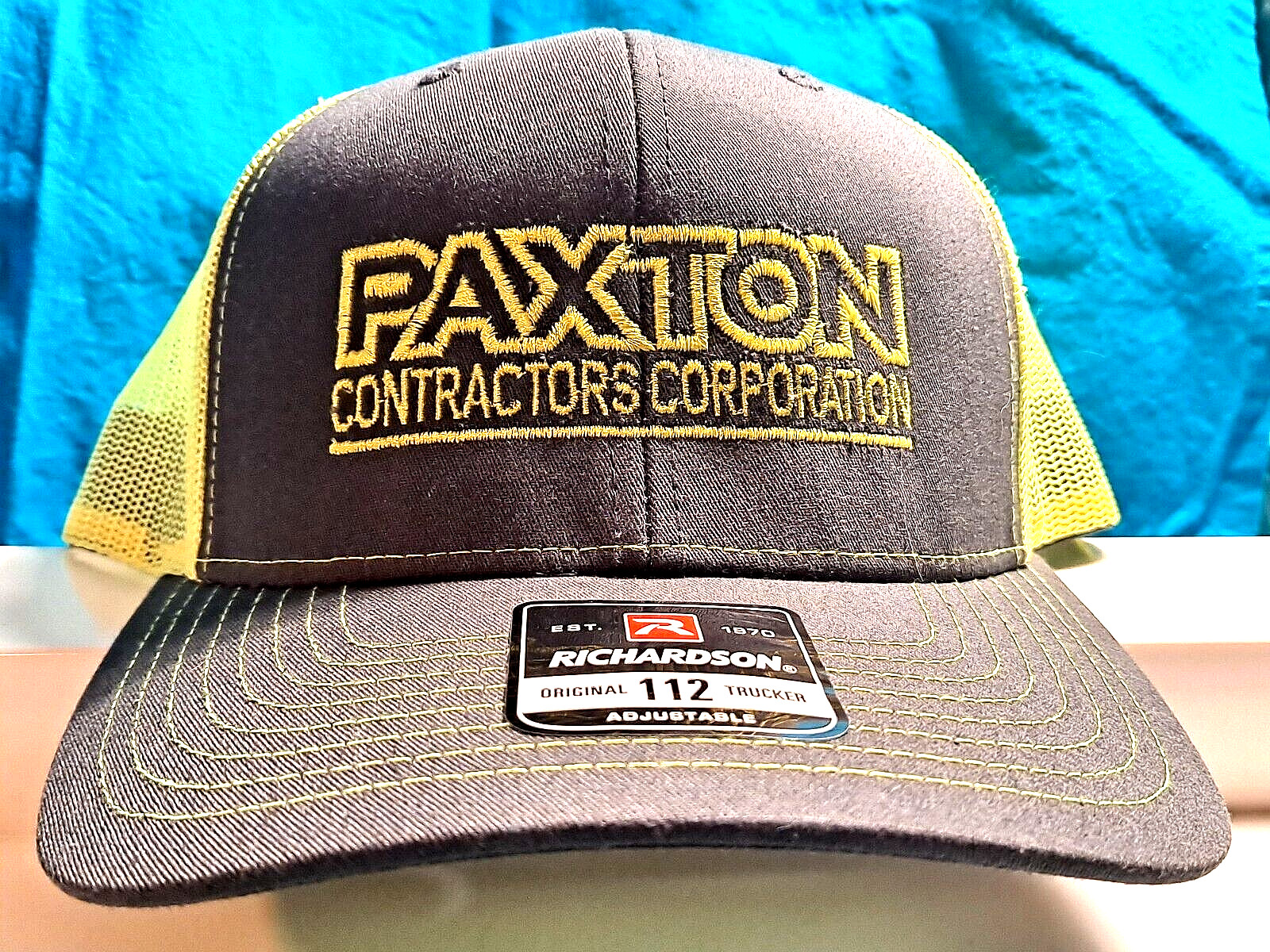 Richardson 112 Trucker Hat 2 Tone Mesh Snapback Adjustable Paxton Contractors