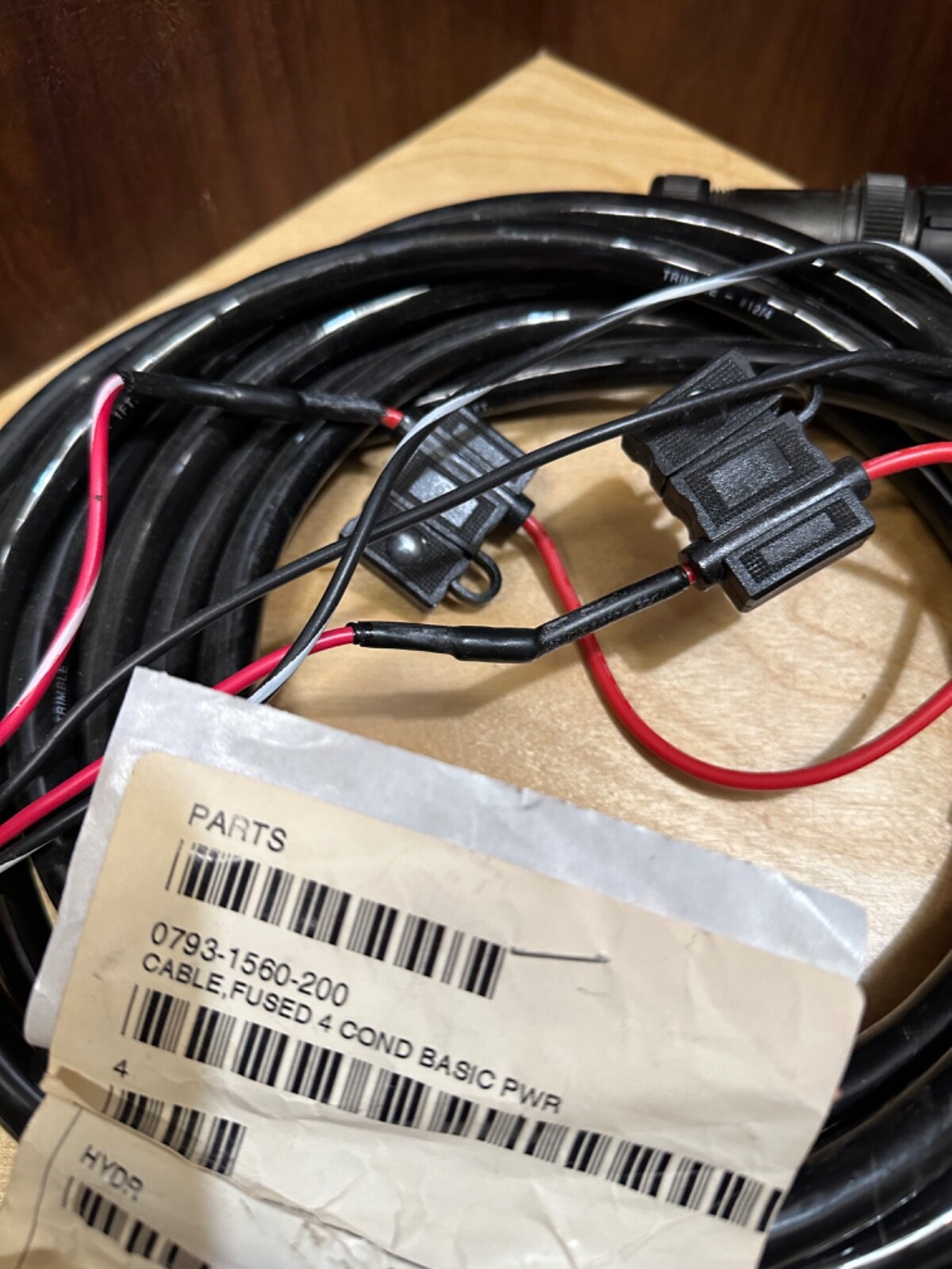 Trimble Machine Control Cable: 0793-1560-200, Fused 4 Cond Basic PWR