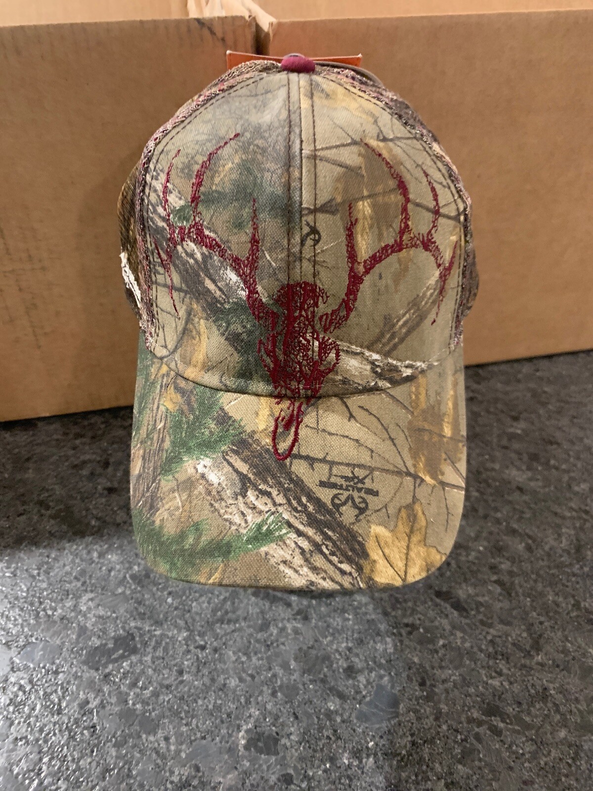 Field & Stream Ox Blood Mesh Back Camo Hat Women's REALTREE XTRA OSFM OSFA NEW!!