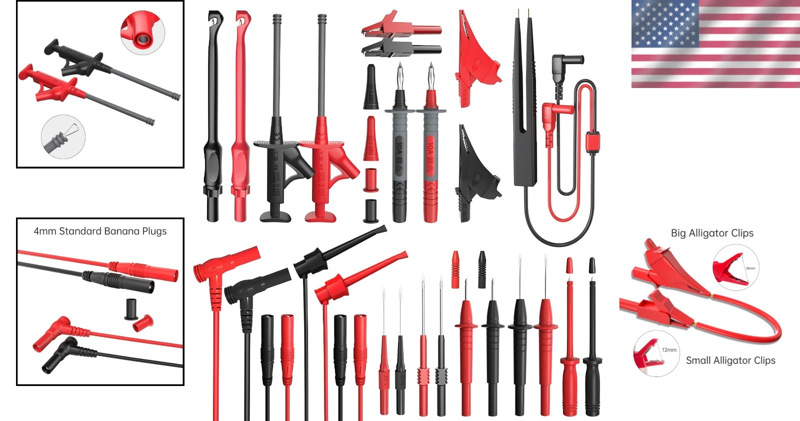 Electrical Testing Probes Set - Replaceable Wires