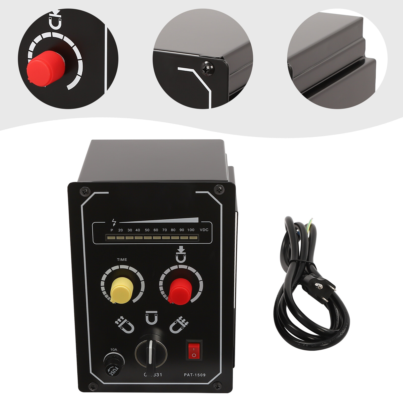 110V 10A Electro Magnetic Chuck Controller 0-100V DC Adjustable with LED Display