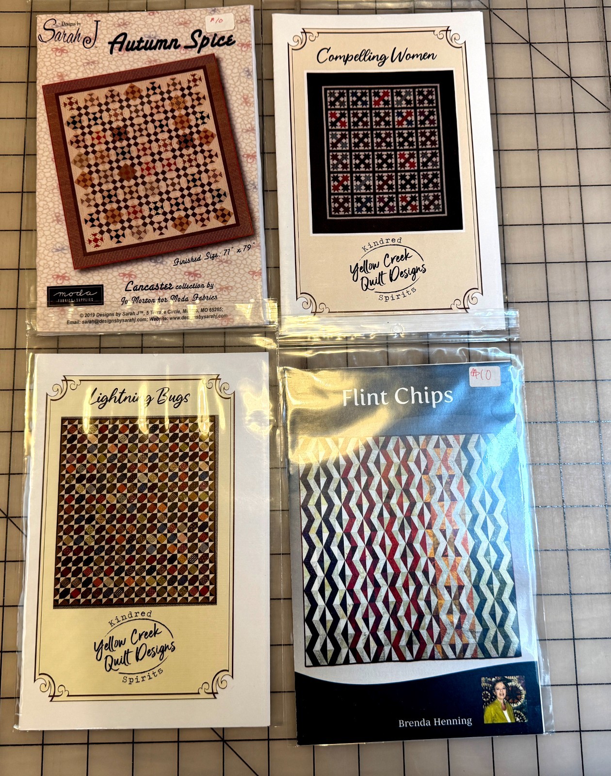 Bundle of 4 Scrap Friendly quilt patterns from our closed shop
