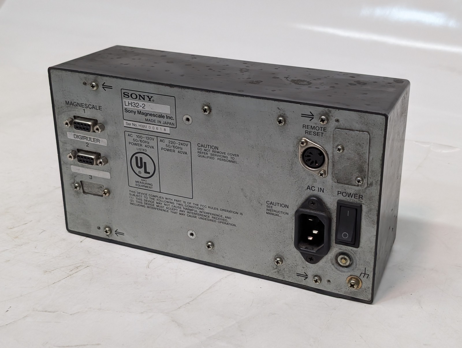 Sony LH32-2 Magnescale digital readout DRO 2-axis measuring unit, no power cable