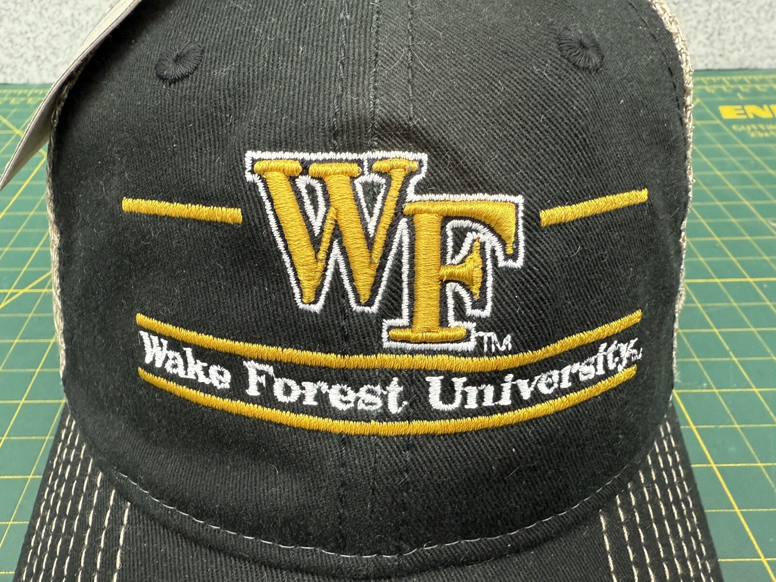 Wake Forest University NCAA Split Bar 3 Line Embroidered Cap Hat by The Game