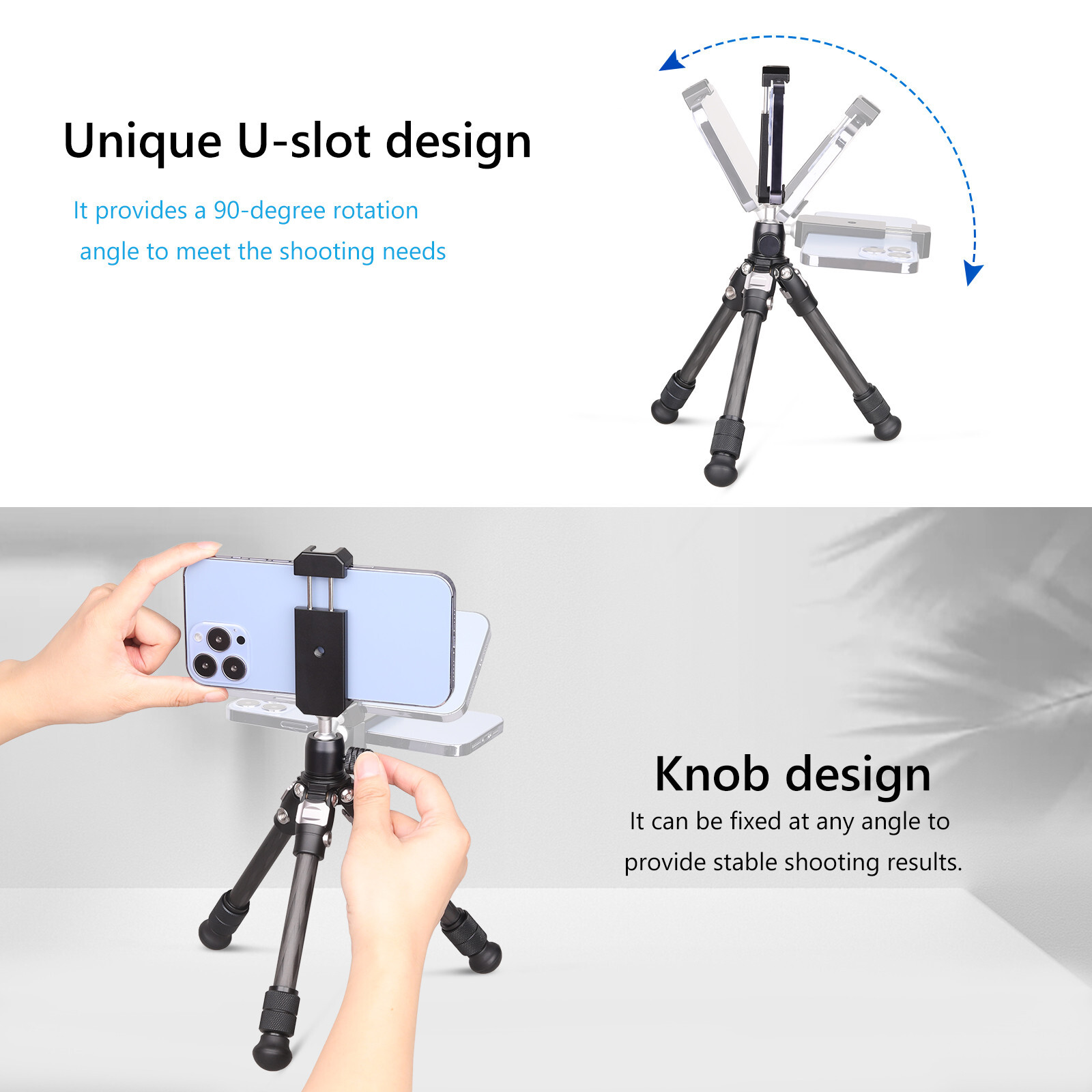 ARTCISE 360 Degree Rotatable Smartphone Holder Vertical Bracket with Ball Head