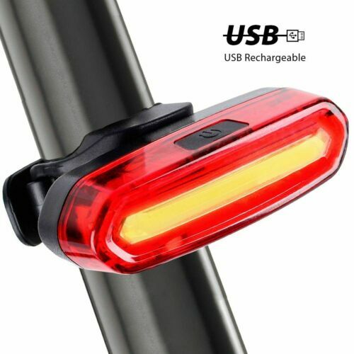 4 PCS 6 Modes USB Rechargeable Rear Warning Light LED Bicycle Cycling Tail Light