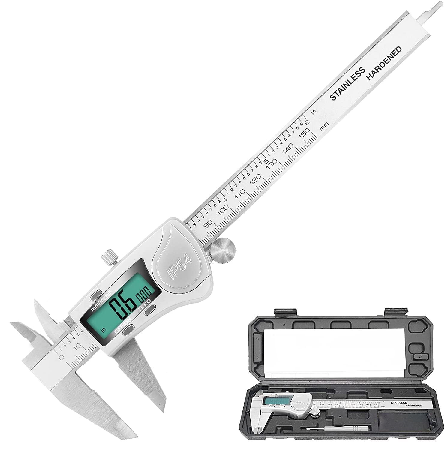 Digital Caliper, 6 inch Caliper Extreme Accuracy Measuring Tool with Stainles...