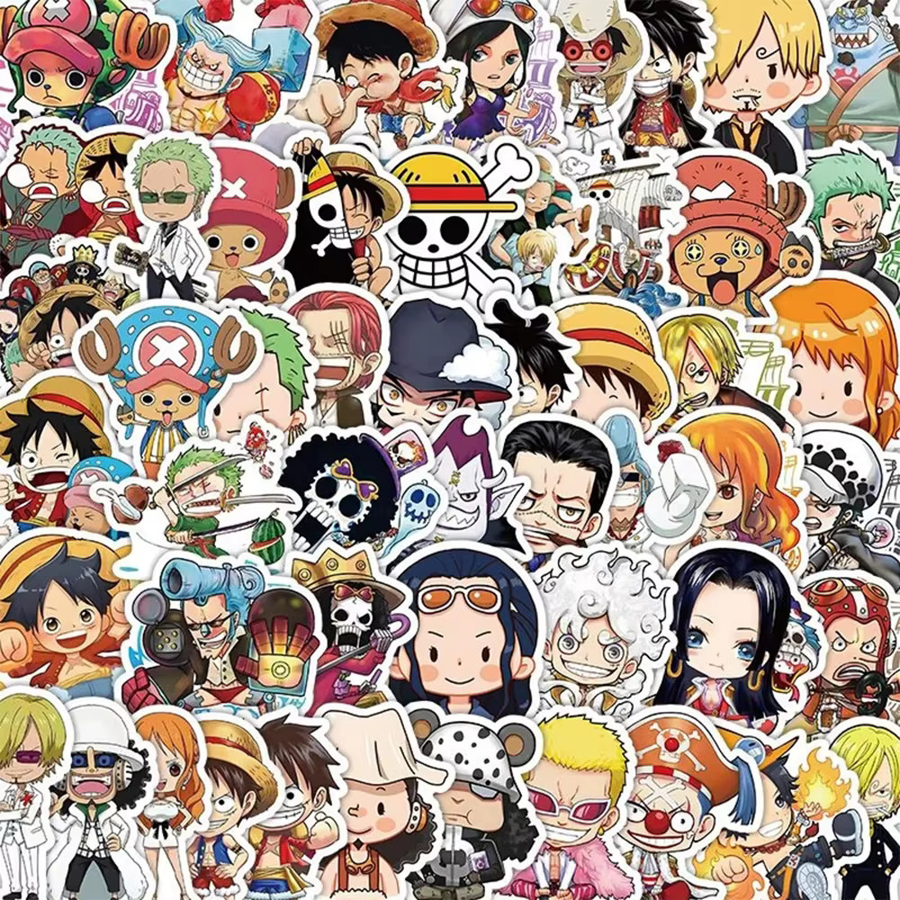One Piece 10 Pack Random Assortment 2 Inch Waterproof Anime Sticker Decal Set