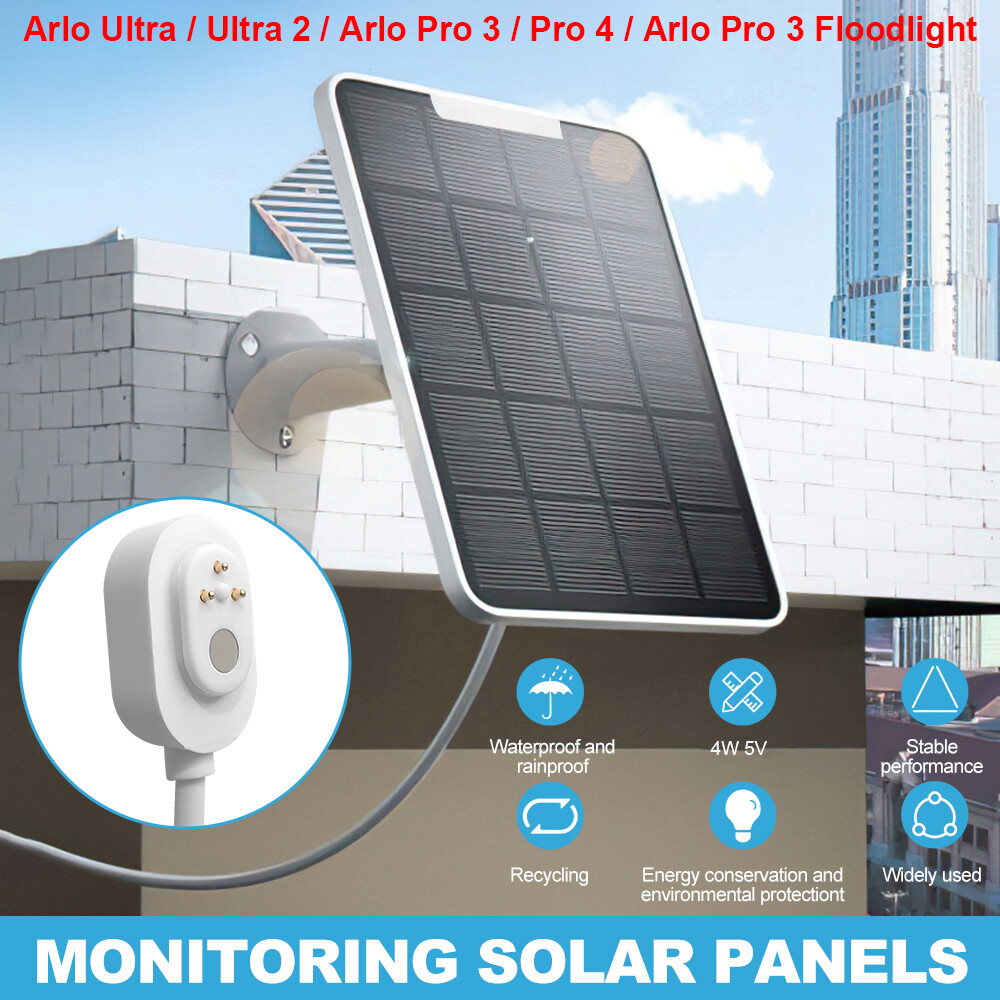 Magnetic Solar Panel Charger for Arlo Ultra/Ultra2/Pro 3/Pro 4 Security Camera