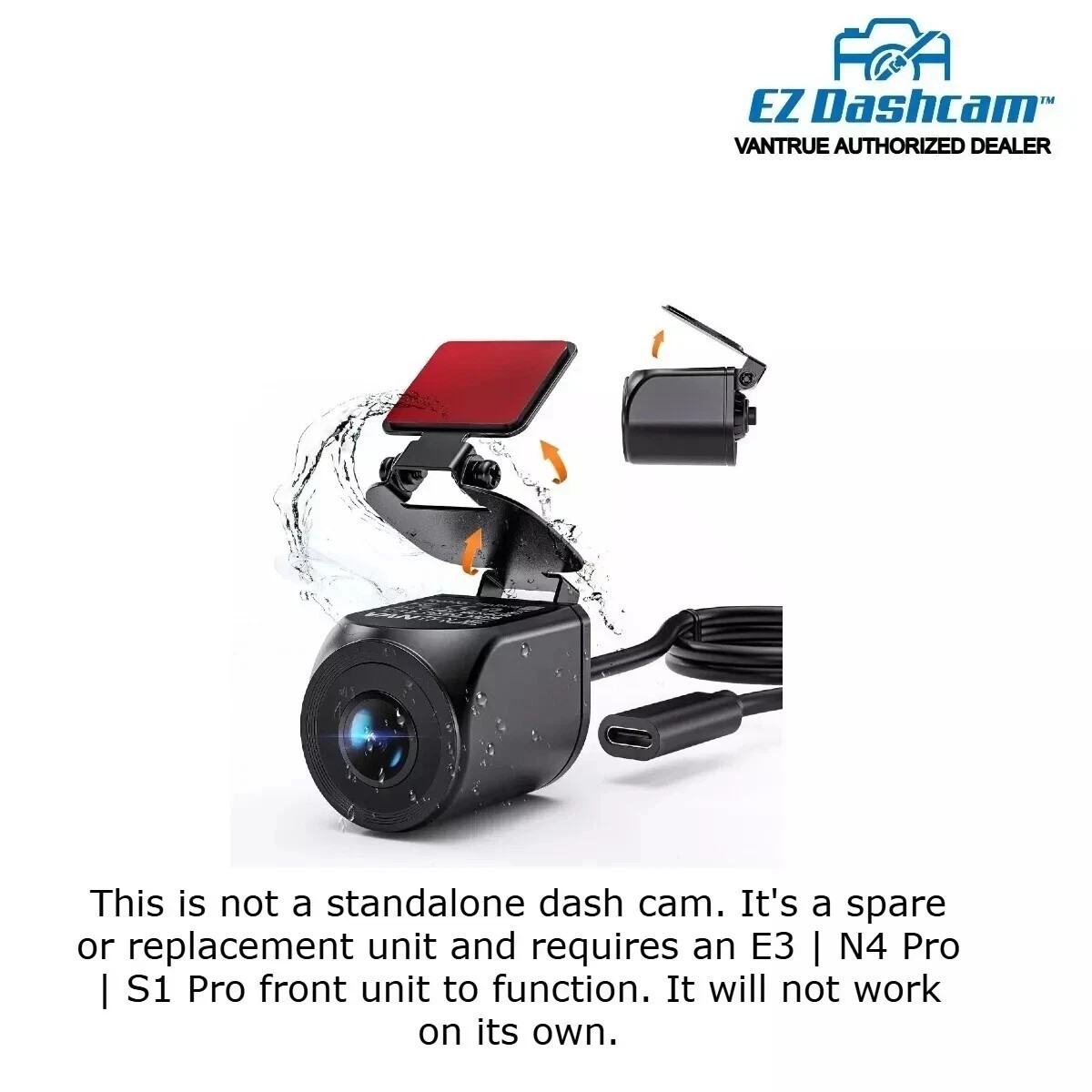 Vantrue RC07 Waterproof Rear Camera for E3 | N4 Pro | S1 Pro | Authorized Dealer