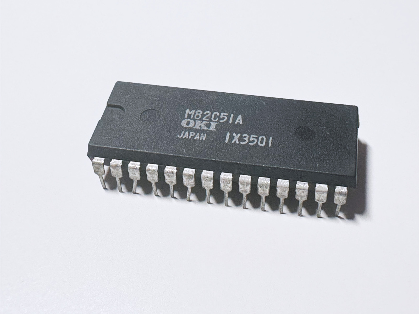 M82C51A OKI CMOS Programmable USART UART Sync/Async Serial Interface TTL DIP-28