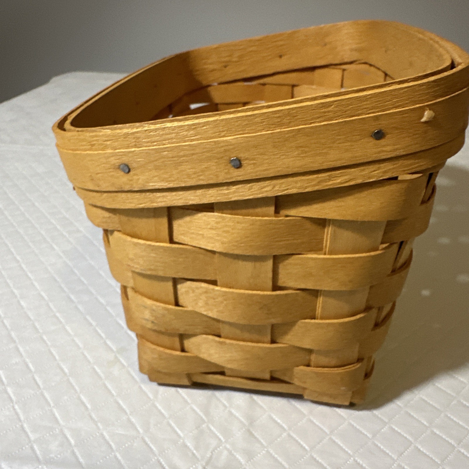 Longaberger Classic Small Basket Slanted Signed 1999 Vintage Basket Only