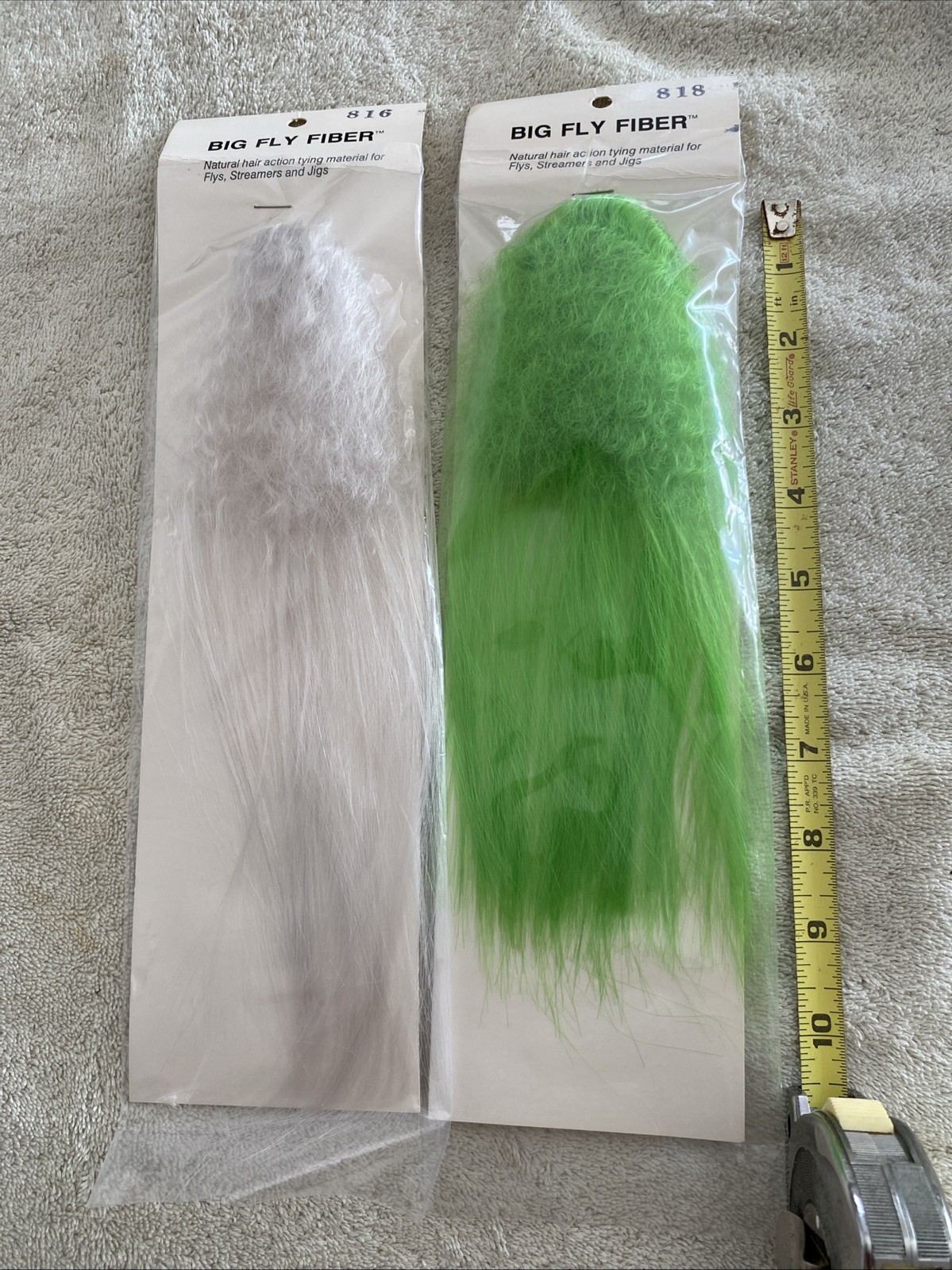 TWO PACKS OF BIG FLY FIBER  - Fly Tying Material Pike Musky Saltwater -