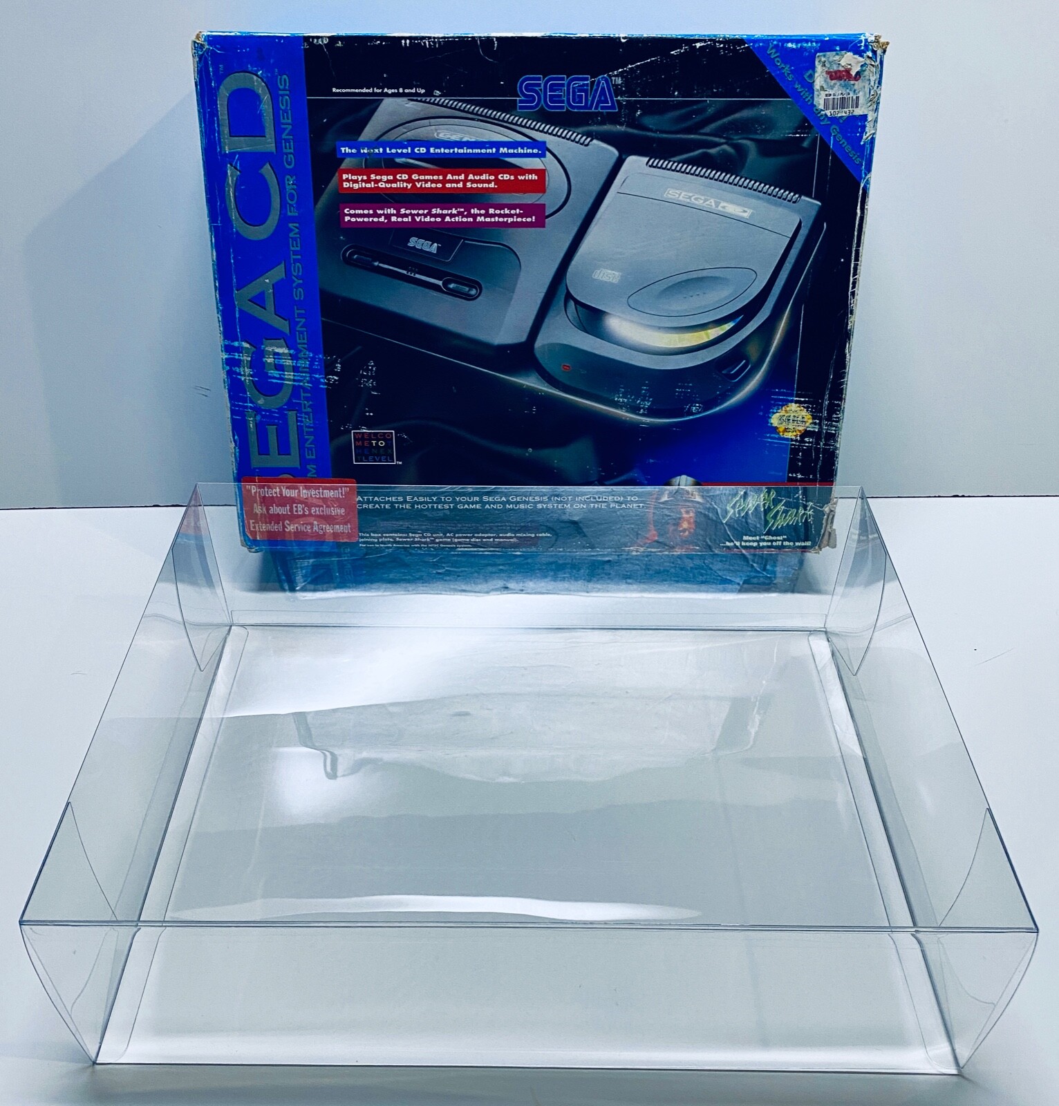 1 Console Box Protector SEGA CD MODEL 2 As Pictured. Custom Clear Display Case