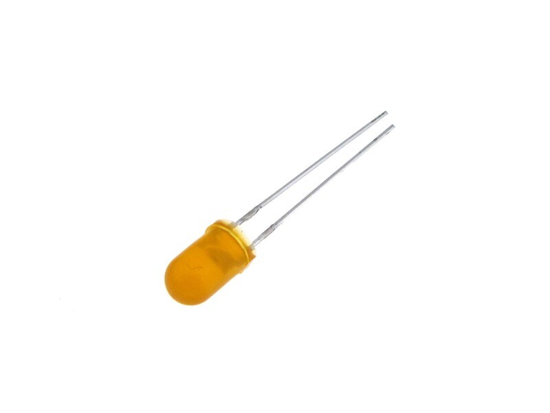 GQ 5mm Round Top Diffused LED Through Hole - Orange - Pack of 50