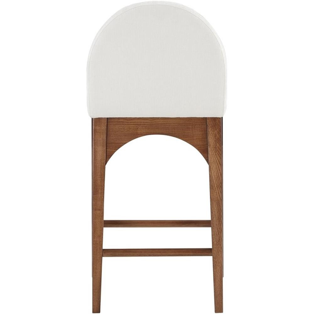Meridian Furniture Waldorf Cream Chenille Fabric Stool