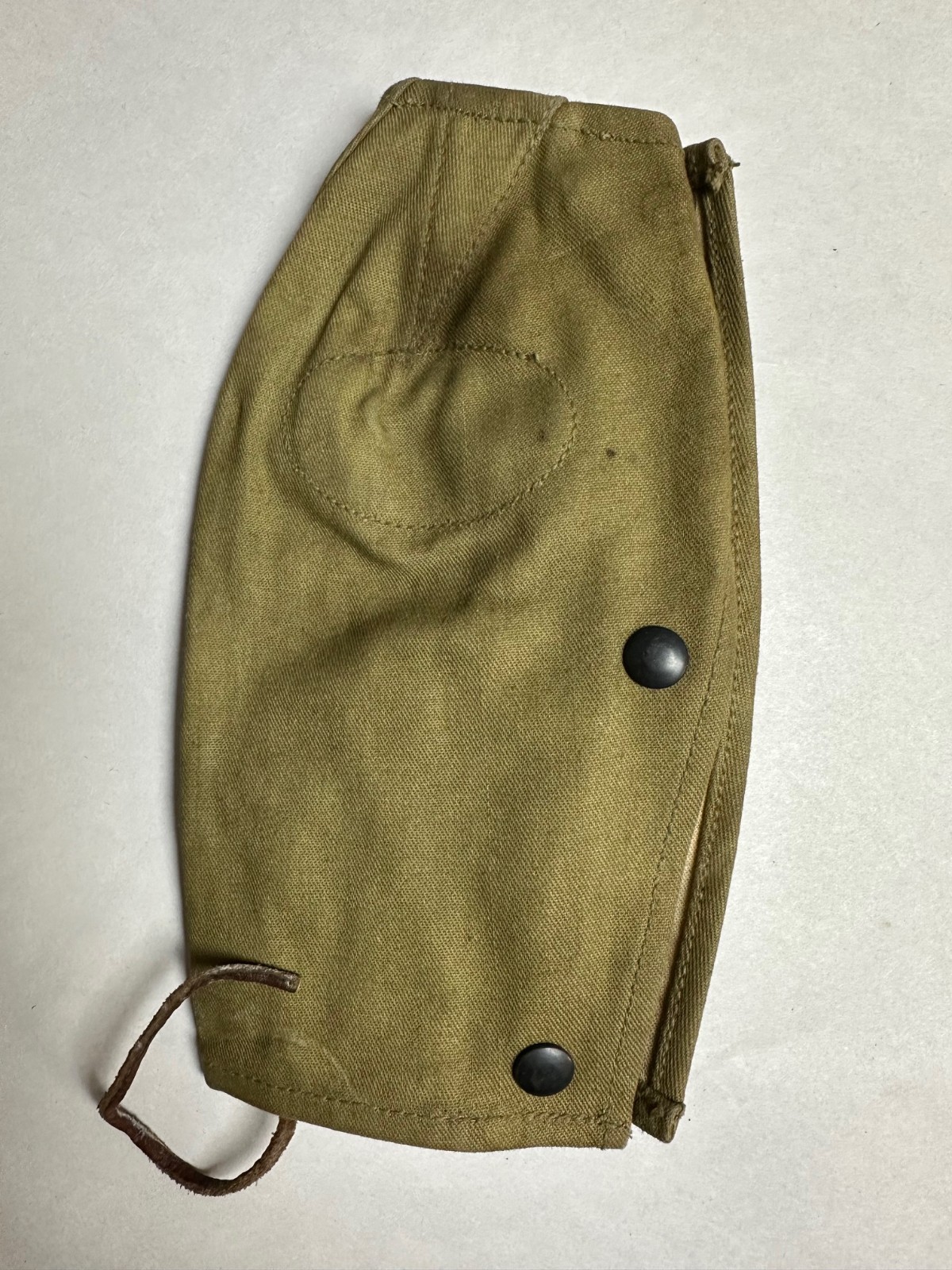 WWII ENFIELD KHAKI SAVAGE CANVAS BREECH COVER MARKED S-1942