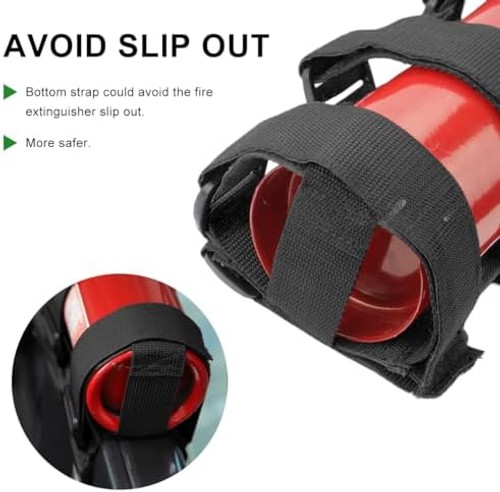 Fire Extinguisher Holder, Roll Bar Adjustable Extinguisher Strap Brackets wit...