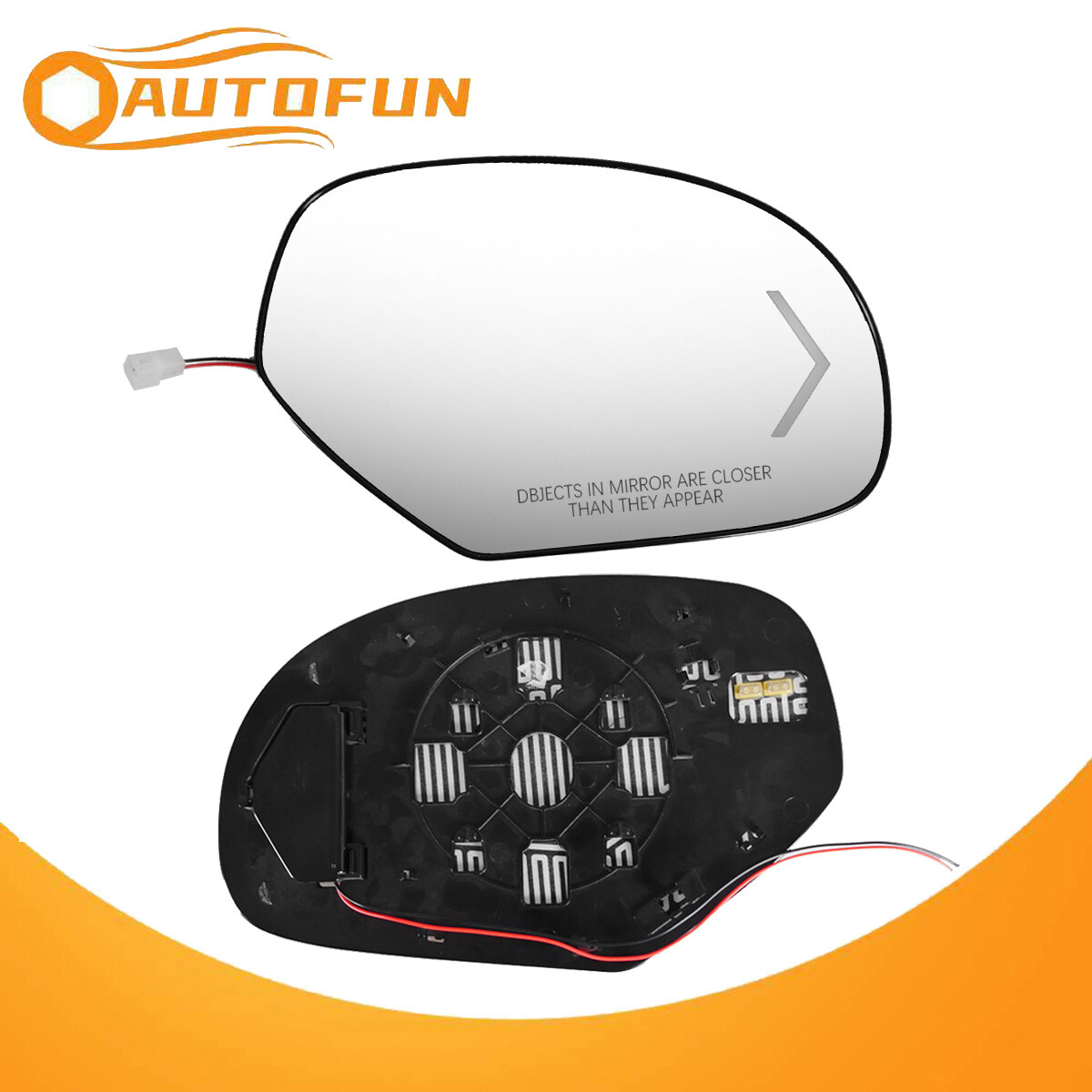 Mirror Glass Power Heated Right Passenger Side For Cadillac Chevy GMC 2007-2014