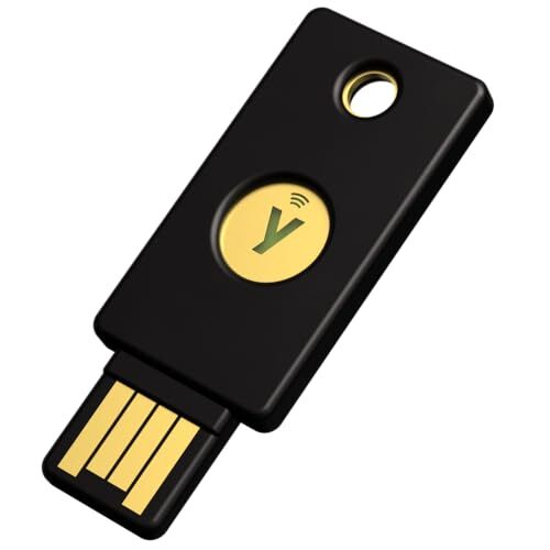 Yubico - Security Key NFC - Black - Two-Factor authentication 2FA Security Ke...