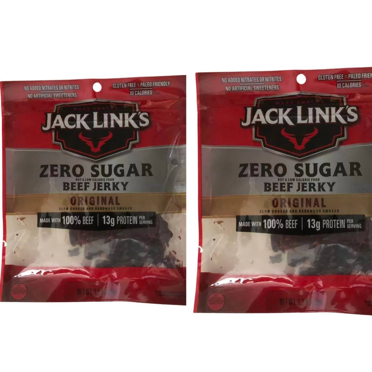 2 pack of Zero Sugar Beef Jerky Original 2.3 oz