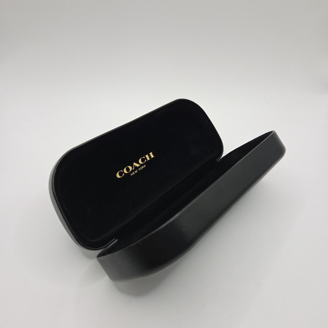 COACH Black Sunglasses Eyeglasses Hard Case Weekender Travel Designer Clamshell