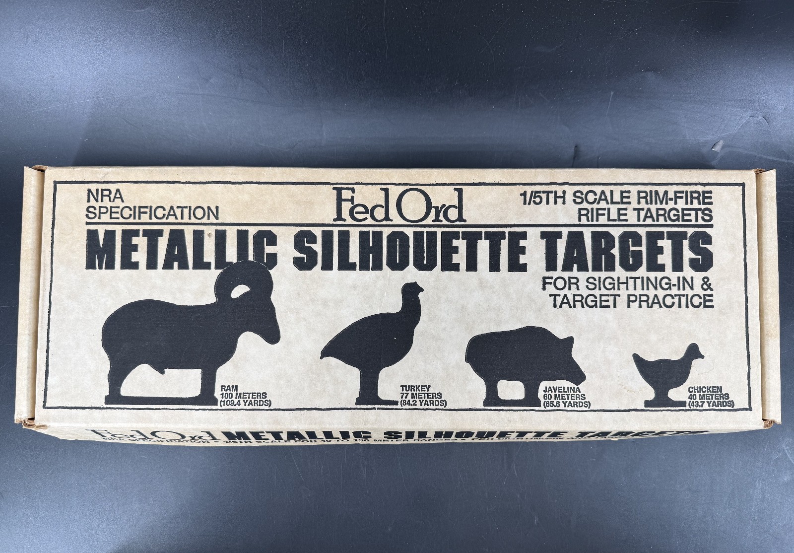 FedOrd 1/4 Steel Silhouette Targets 1/5 Scale 22 Caliber Range