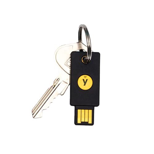 Yubico - Security Key NFC - Black - Two-Factor authentication 2FA Security Ke...