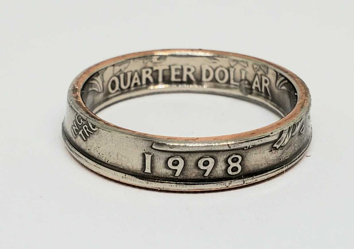 BIRTH YEAR US QUARTER handmade coin ring size 4-12 1981 - 1994  THIN BAND