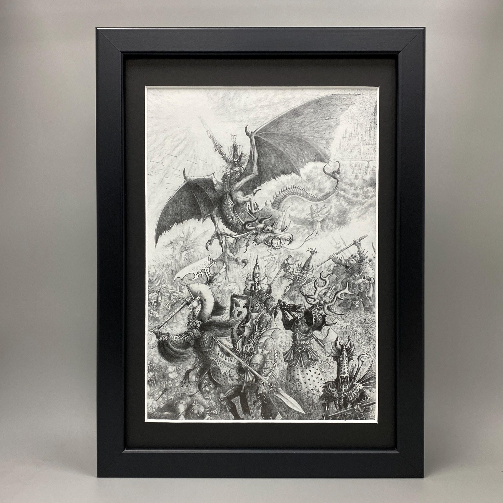 AENARION FRAMED ART HIGH ELVES JOHN BLANCHE WARHAMMER AGE OF SIGMAR OLD WORLD