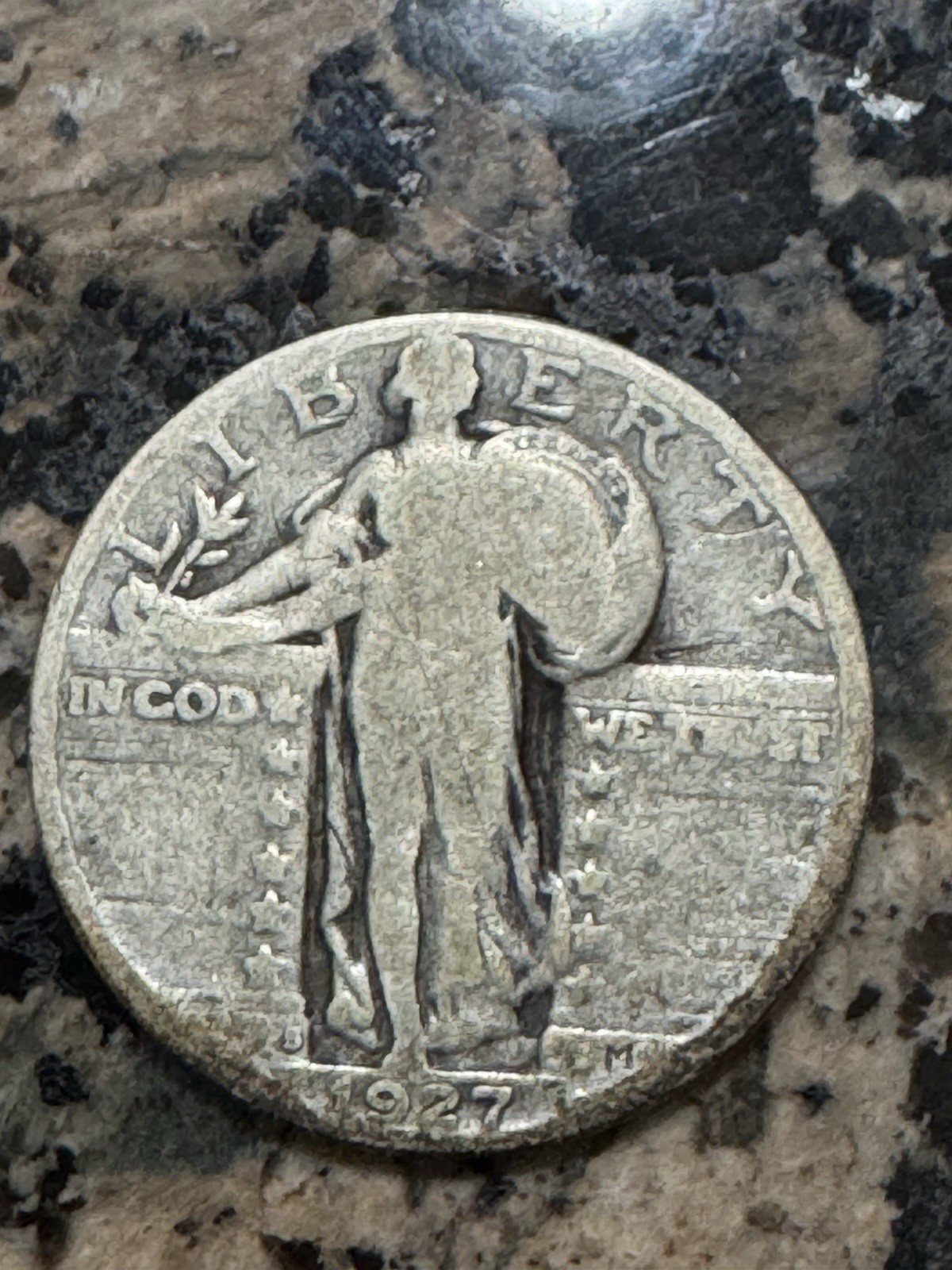 1927-S Standing Liberty Quarter, Key Date, Free shipping