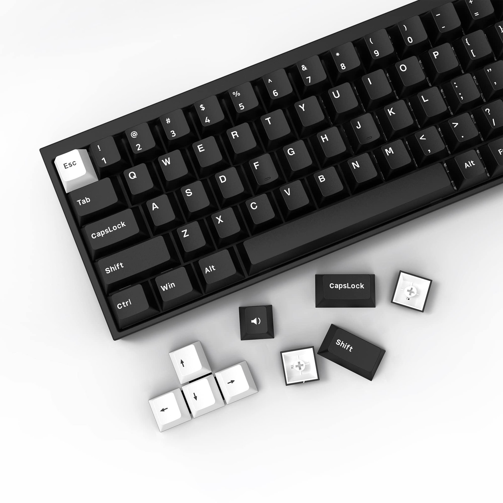 XVX WOB Keycaps 168 Keys, Double Shot PBT Custom Keycap Set, Minimalist Wob