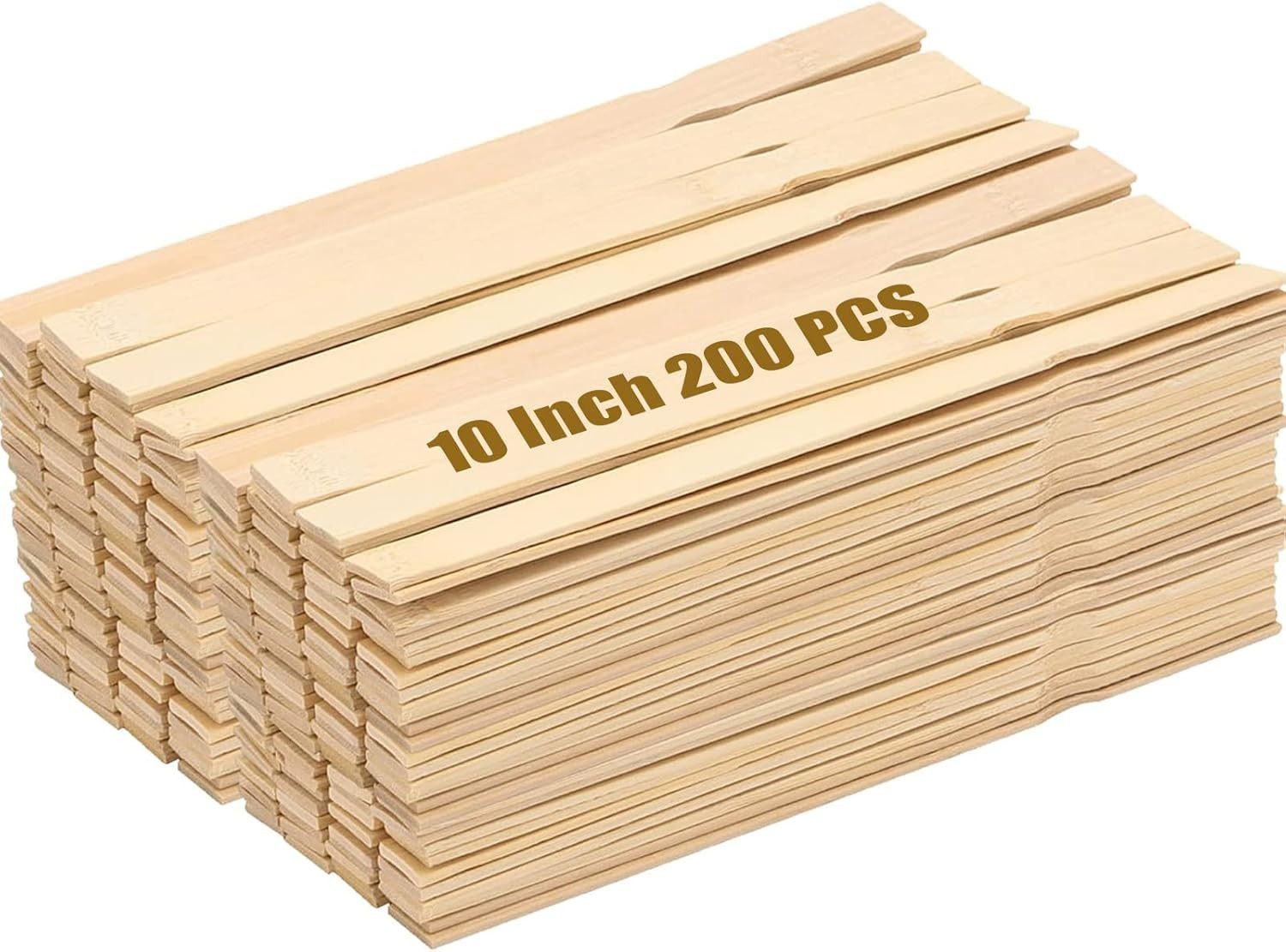 ZOENHOU 200 PCS 10 Inch Paint Sticks, Premium Wooden Paint Stir Waxing Sticks fo