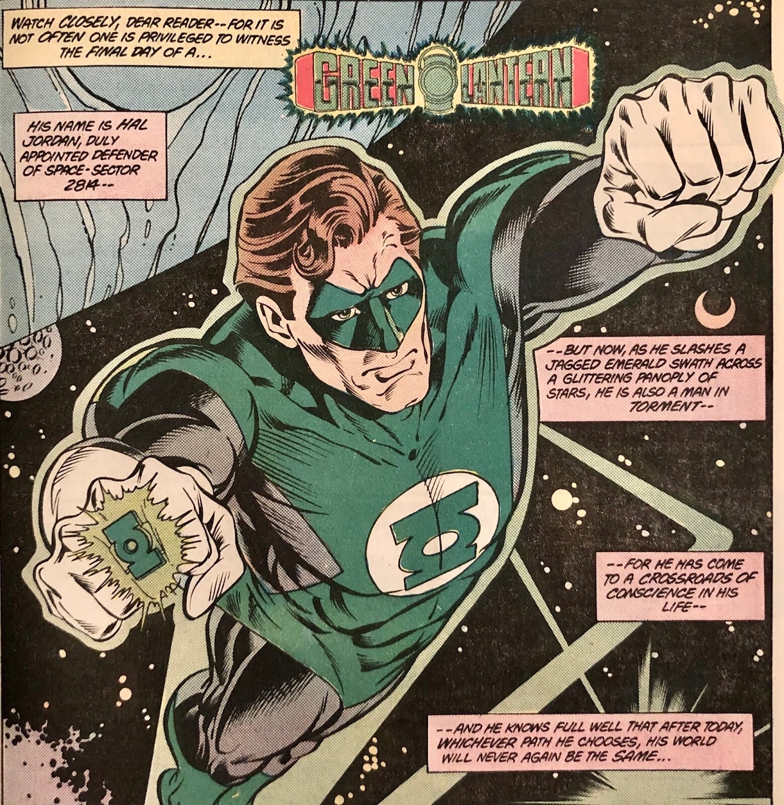 Green Lantern Power Ring, Hal Jordan, Silver Age, DC Comics, Block Style, JLA