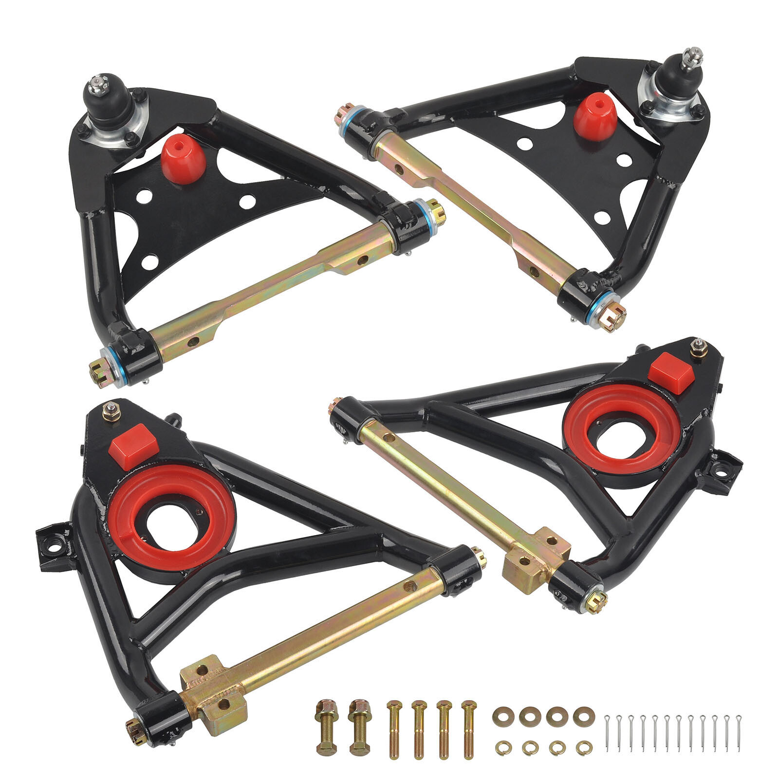 For 1958-64 Chevy Impala Bel Air Biscayne Upper & Lower Tubular Control Arms Set