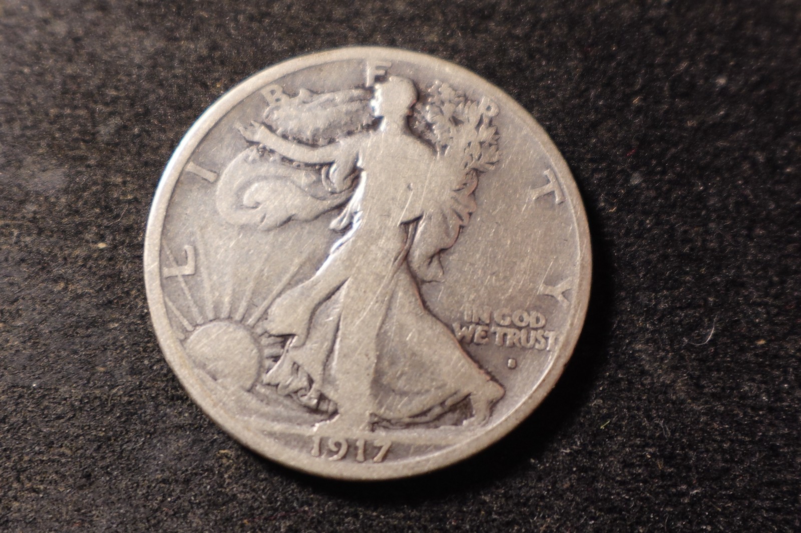 1917-S OBV G VG Bold Devices Walking Liberty Half Dollar PSC