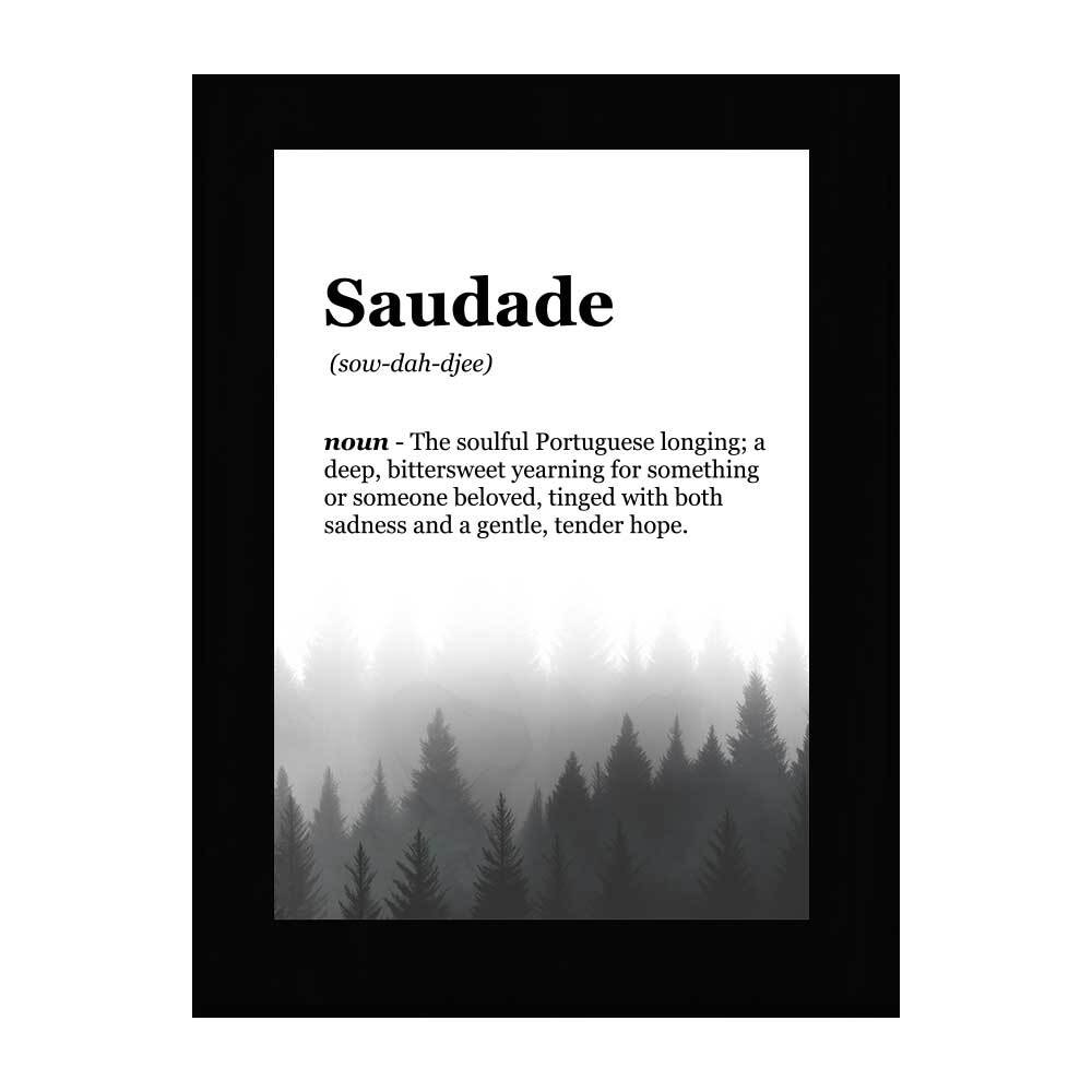 Saudade Definition Decorative Wall Plaque With Easel Acrylic Stand