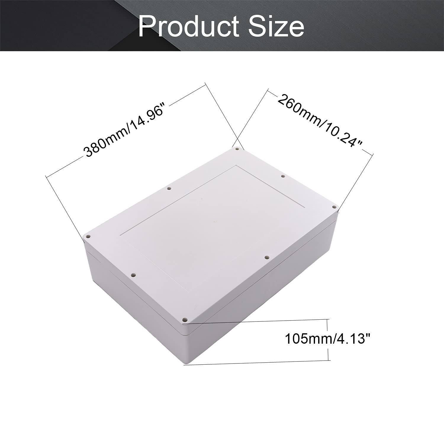 Fielect Junction Box, ABS Plastic IP65 Waterproof Electrical Box Case Univers...