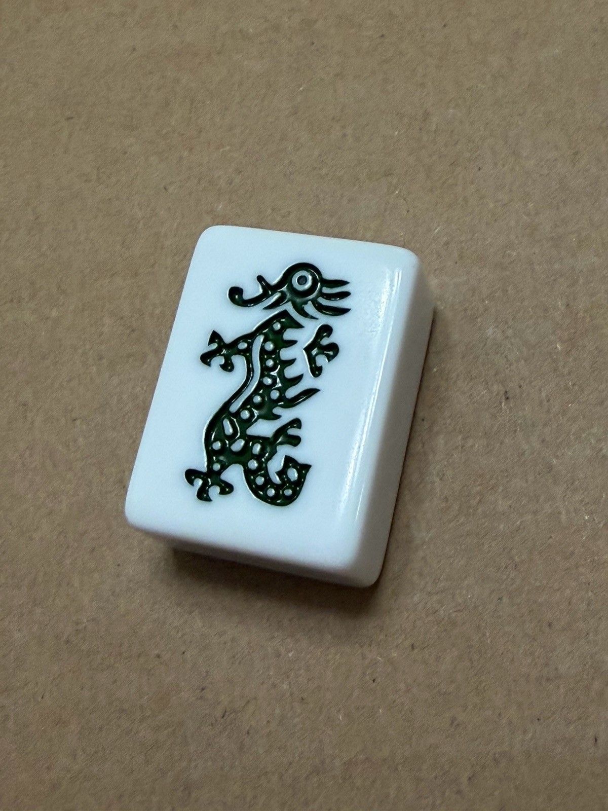 Green Dragon - NEW - American Mahjong Replacement Tile White 1 1/8”x 7/8” x 1/2”