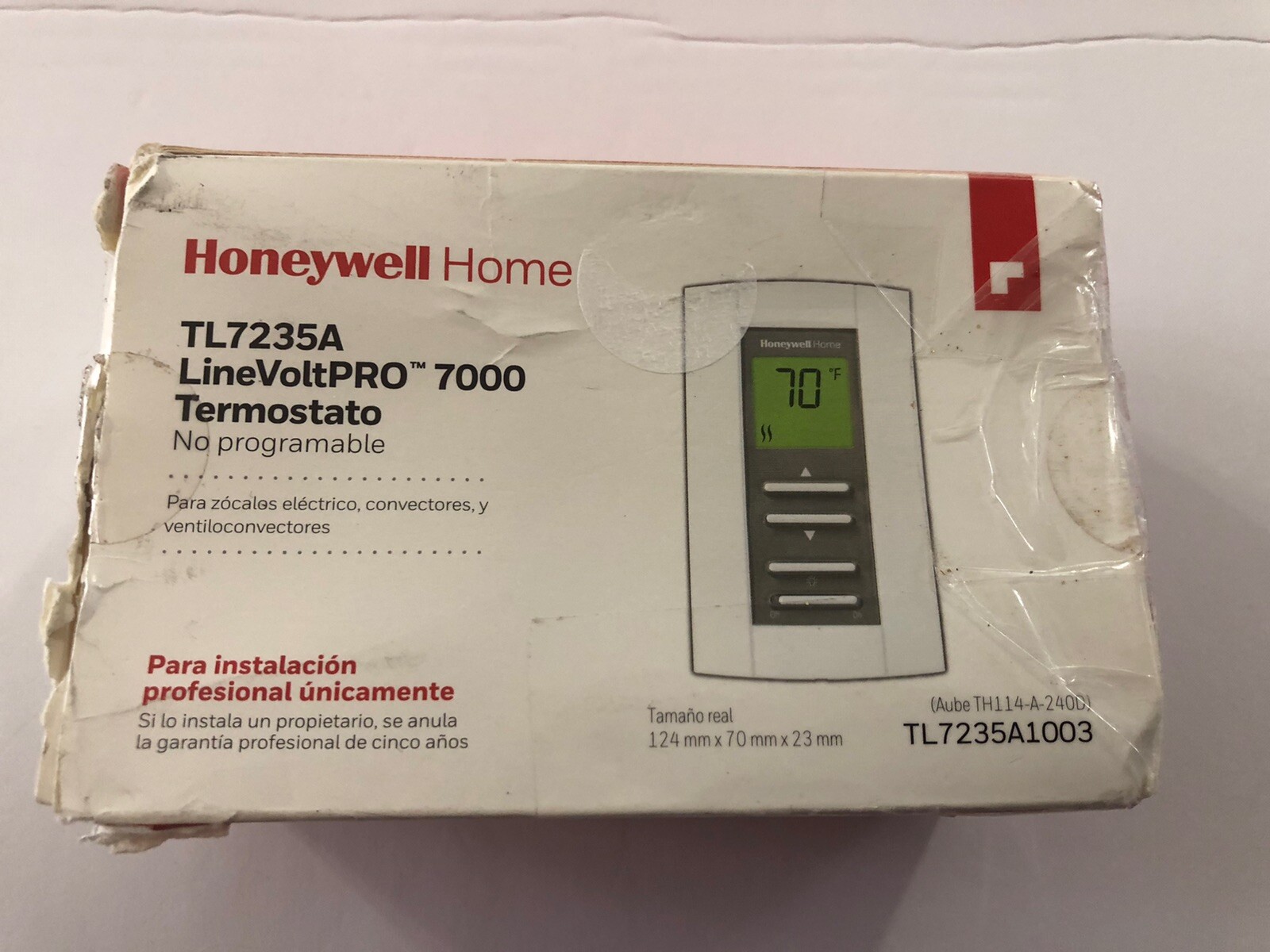 Honeywell LineVoltPRO 7000 Digital Non-Programmable Electric Heat Thermostat -