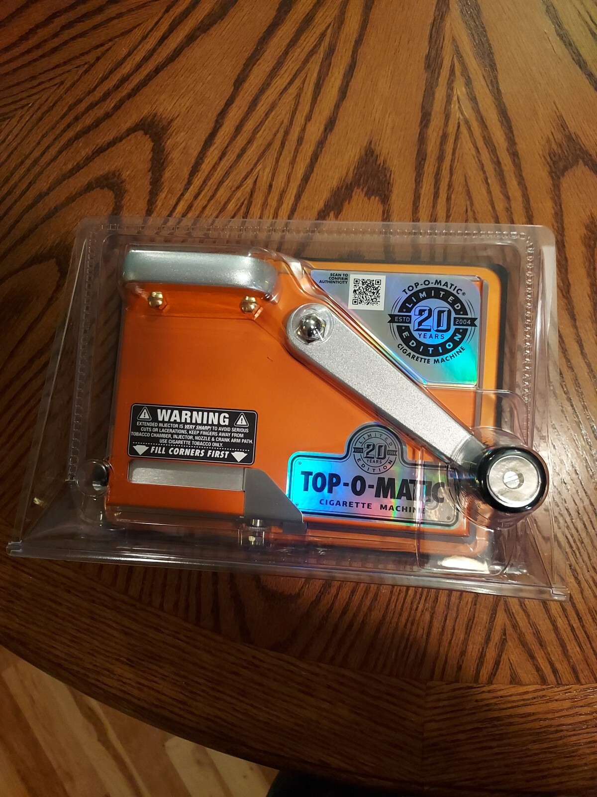 Top-O-Matic Cigarette Machine Limited Edition 20th Anniversary Orange Heavy Duty