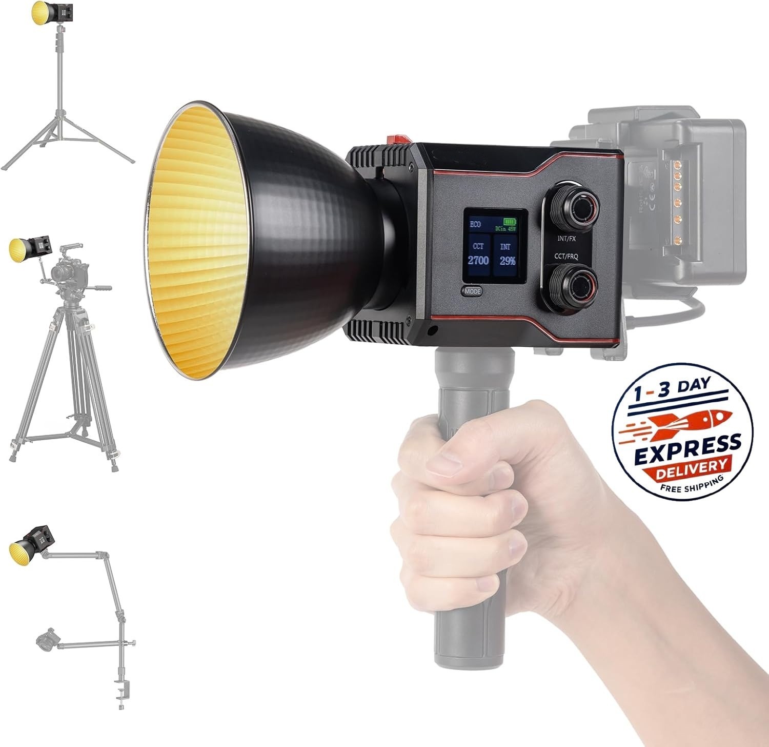 Luz de vídeo, batería de 49 Wh, 45 min de autonomía, luz de vídeo LED bicolor