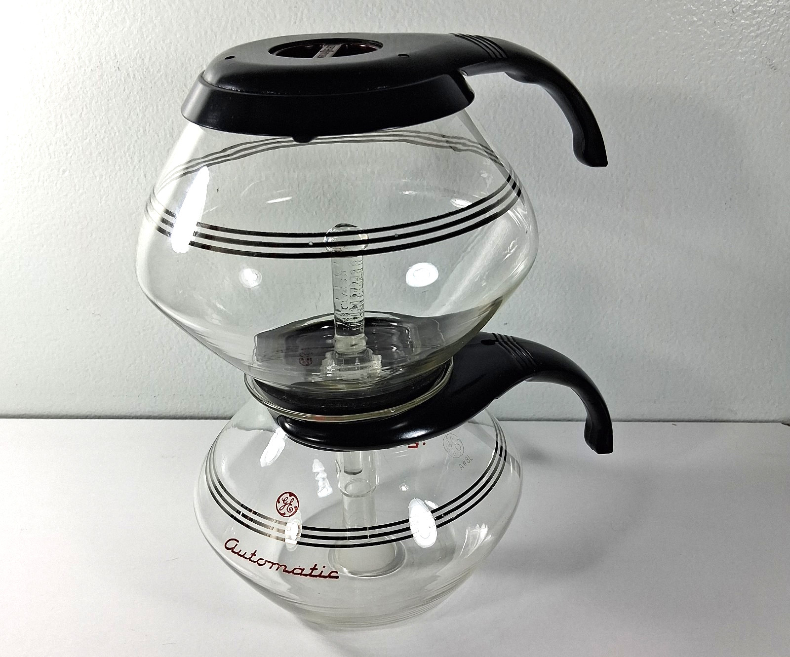 General Electric Pyrex 8 Cup Double Bowl Glass Vacuum Coffee Maker Pot