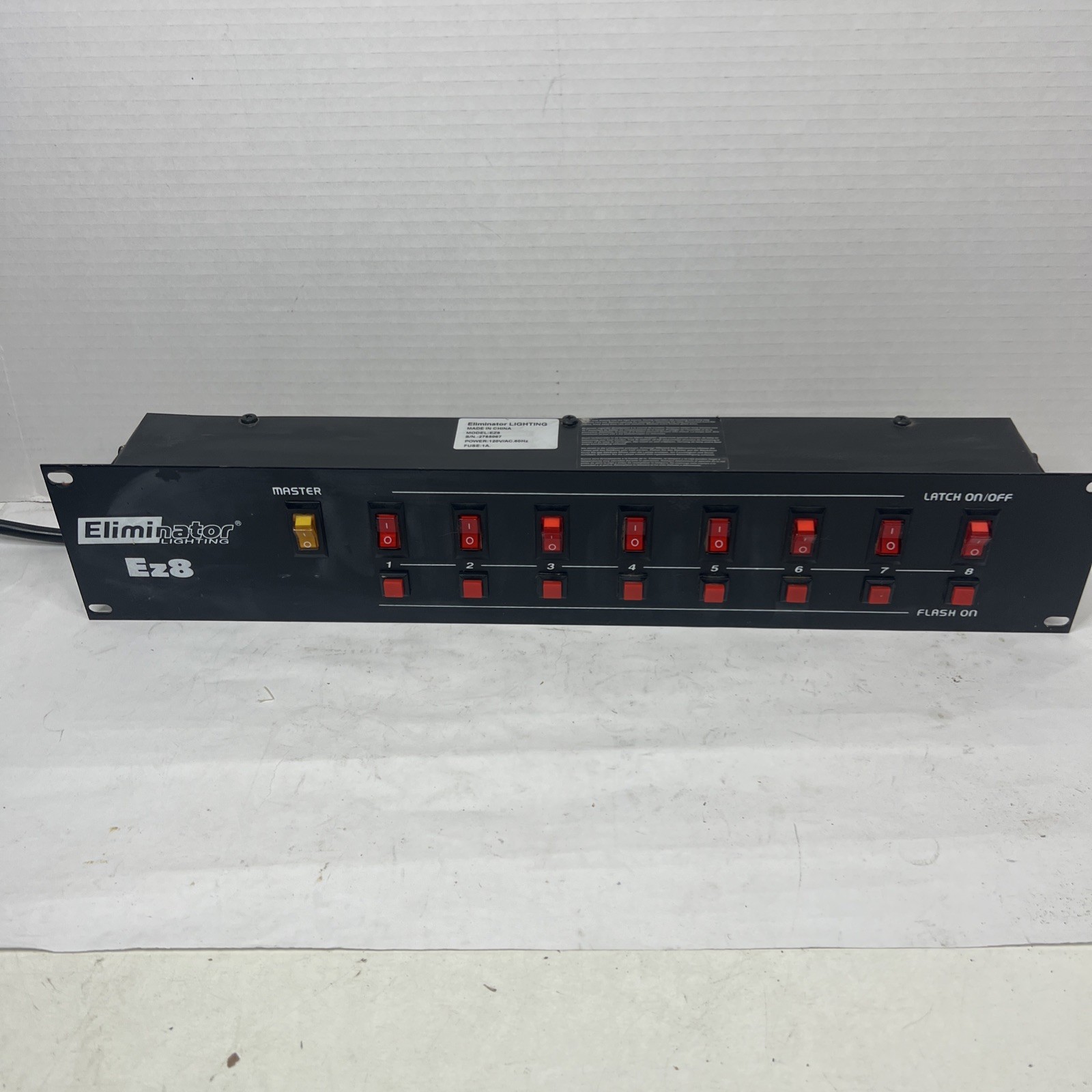 Eliminator EZ-8 Lighting Control Center for DJ Clubs 8 Switch Power W/9 Pin Cord