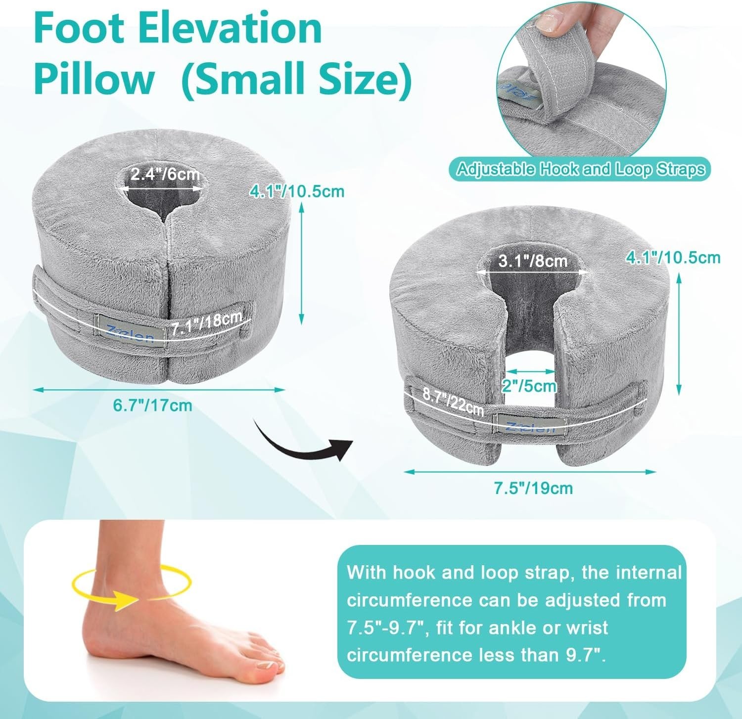 Lightweight Adjustable Ankle Support Pillow for Comfort & Enhanced Blood Flow