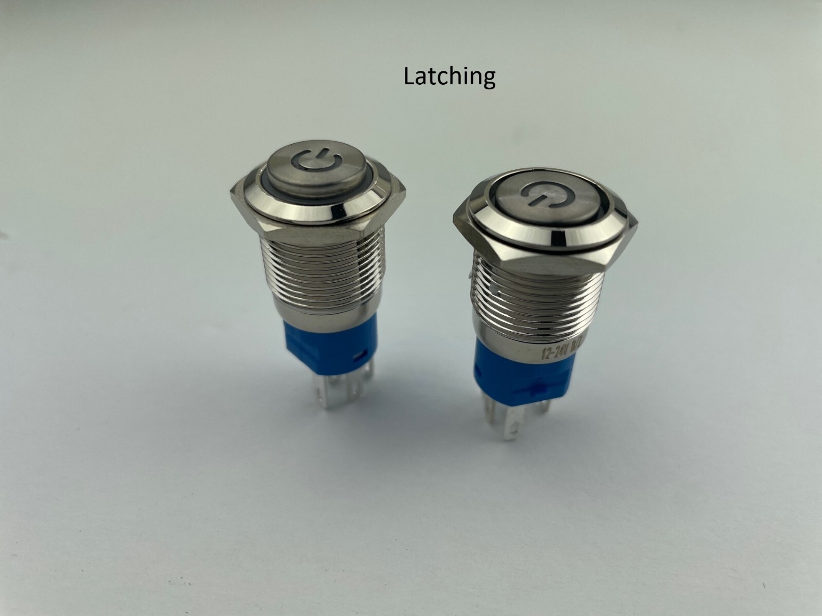 16mm 12V LED High Head Push Button Switch Latching/Momentary with Wire Socket