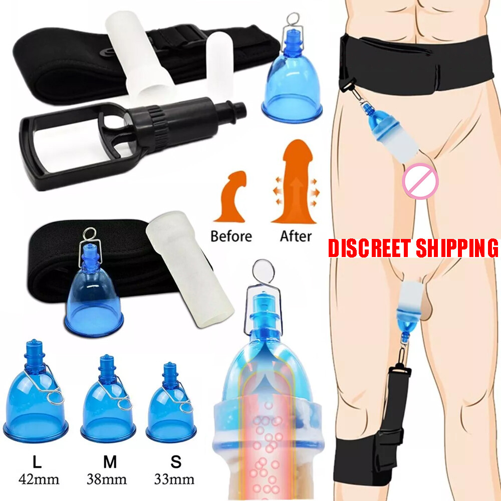 Male Extender Penis Stretcher Enlargement Vacuum Cup Belt Enhancement Hanger