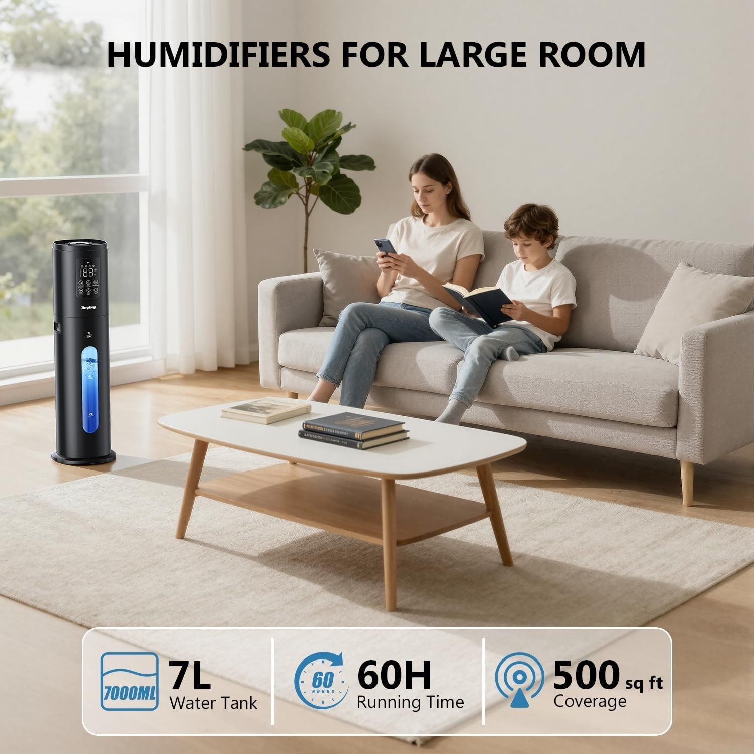 Humidifier Large Room 7L Smart App Remote Control Automatic Modes