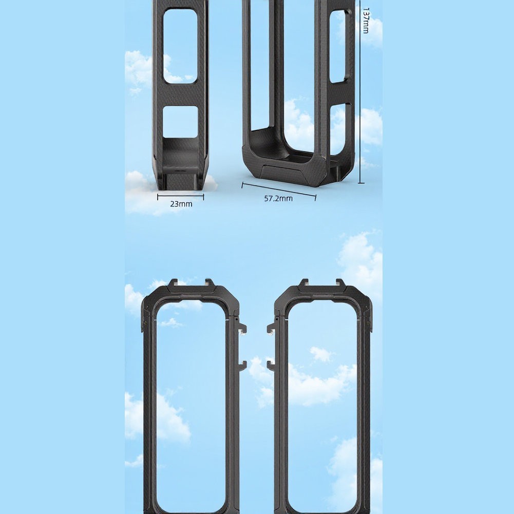 Quick Release Magnetic Frame Compatible with For Insta360 X5 Black PC Cage