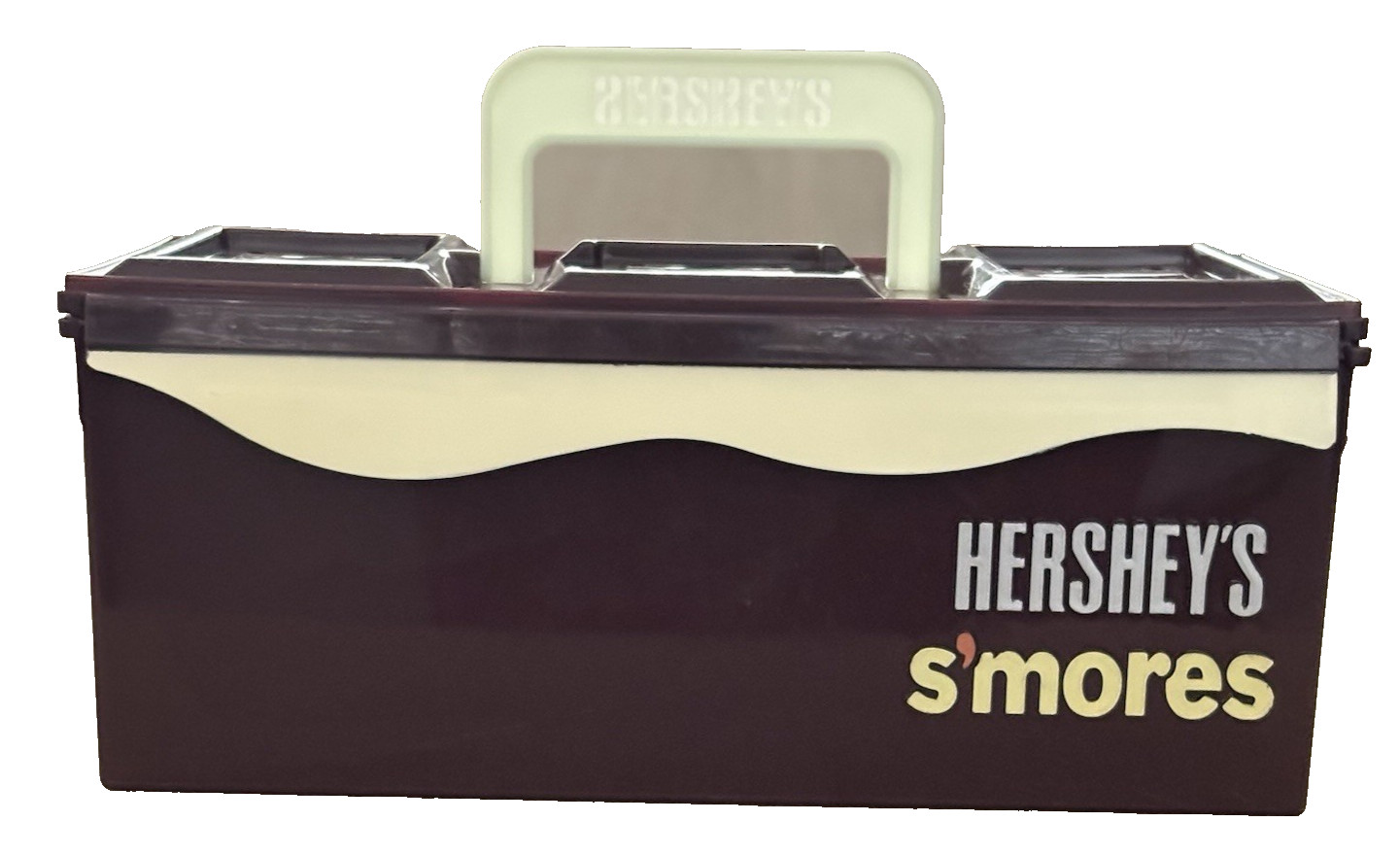 Hershey's S'mores Caddy Organizer Carry Case Snap Storage Box with divider Tray